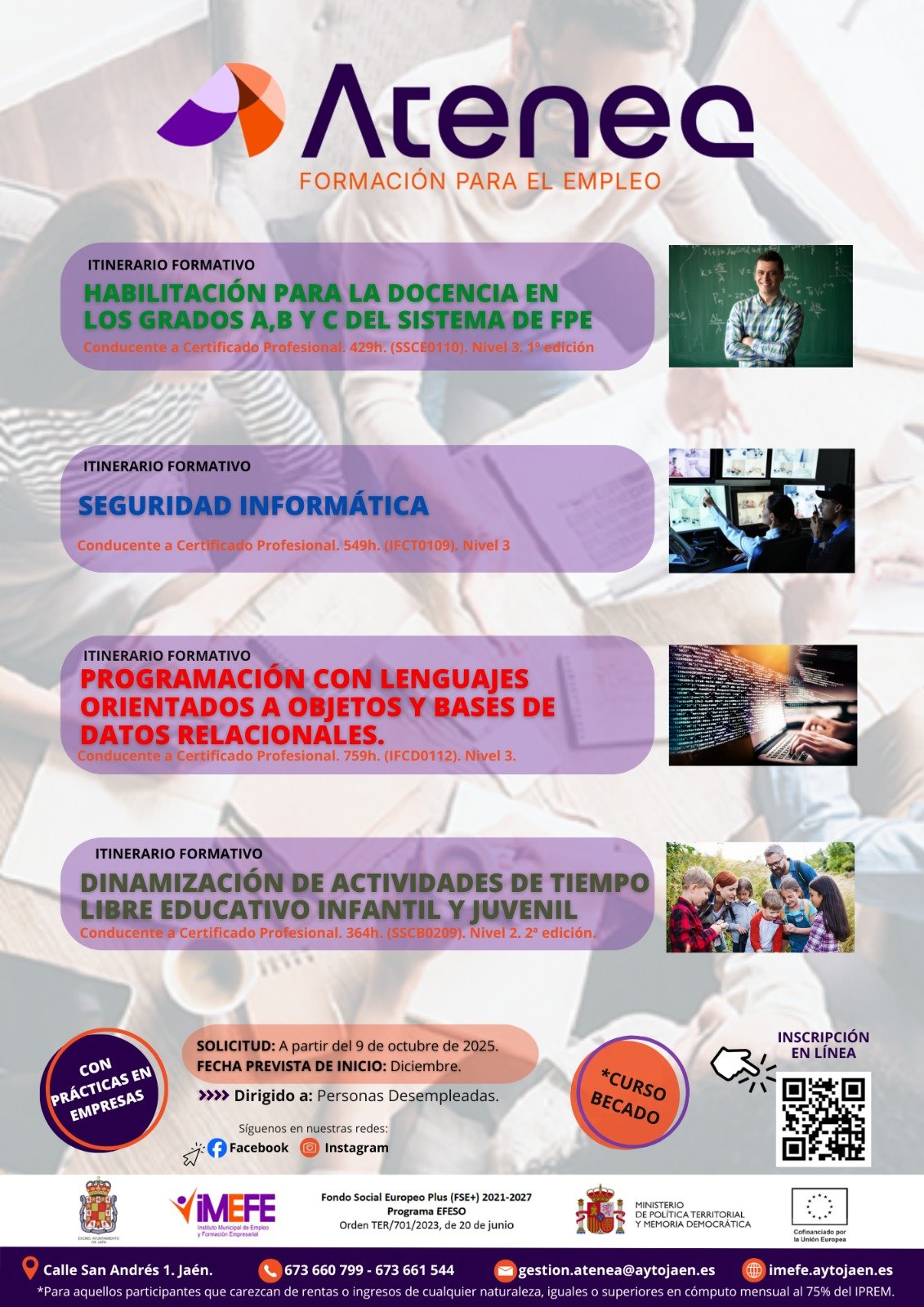 SEGUNDA CONVOCATORIA DE CURSOS